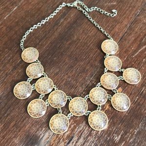 Gold and coral Statement necklace